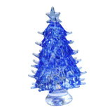 Maxbell Small Crystal Christmas Tree Figurine Crafts Office Living Room Holiday Blue