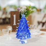 Maxbell Small Crystal Christmas Tree Figurine Crafts Office Living Room Holiday Blue