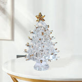 Maxbell Small Crystal Christmas Tree Figurine Crafts Office Living Room Holiday Transparent