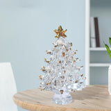Maxbell Small Crystal Christmas Tree Figurine Crafts Office Living Room Holiday Transparent