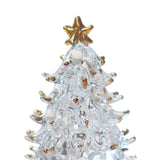 Maxbell Small Crystal Christmas Tree Figurine Crafts Office Living Room Holiday Transparent