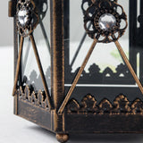 Maxbell Candle Holder Lantern Wind Lamp Candlestick Hanging for Garden Wedding Yard Black