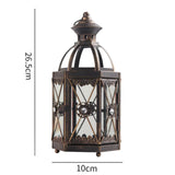 Maxbell Candle Holder Lantern Wind Lamp Candlestick Hanging for Garden Wedding Yard Black