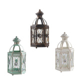 Maxbell Candle Holder Lantern Wind Lamp Candlestick Hanging for Garden Wedding Yard Black