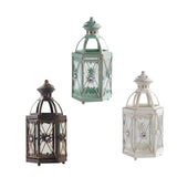 Maxbell Candle Holder Lantern Wind Lamp Candlestick Hanging for Garden Wedding Yard Black