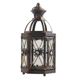 Maxbell Candle Holder Lantern Wind Lamp Candlestick Hanging for Garden Wedding Yard Black