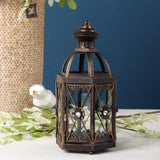 Maxbell Candle Holder Lantern Wind Lamp Candlestick Hanging for Garden Wedding Yard Green