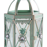 Maxbell Candle Holder Lantern Wind Lamp Candlestick Hanging for Garden Wedding Yard Green