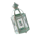 Maxbell Candle Holder Lantern Wind Lamp Candlestick Hanging for Garden Wedding Yard Green
