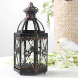 Maxbell Candle Holder Lantern Wind Lamp Candlestick Hanging for Garden Wedding Yard Green