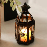 Maxbell Candle Holder Lantern Wind Lamp Candlestick Hanging for Garden Wedding Yard White