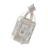 Maxbell Candle Holder Lantern Wind Lamp Candlestick Hanging for Garden Wedding Yard White