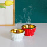 Maxbell Ceramic Burner Cone Holder Fragrance for Home SPA Decor Red