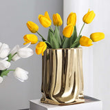 Maxbell Decorative Vase Ornament Ceramic Modern Table Centerpieces Desktop Home Aureate