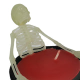 Maxbell Halloween Skeleton Candle Light Horror Indoor for Desktop Home Living Room