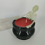 Maxbell Halloween Skeleton Candle Light Horror Indoor for Desktop Home Living Room