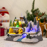 Maxbell Scene Village House Battery Operated Miniature for Desktop Holiday