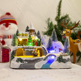 Maxbell Scene Village House Battery Operated Miniature for Desktop Holiday
