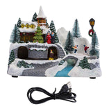 Maxbell Scene Village House Battery Operated Miniature for Desktop Holiday