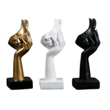 Maxbell Nordic Thinker Statue Half Face Sculpture Abstract Art Figurine for White