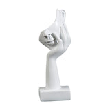 Maxbell Nordic Thinker Statue Half Face Sculpture Abstract Art Figurine for White