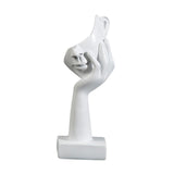 Maxbell Nordic Thinker Statue Half Face Sculpture Abstract Art Figurine for White