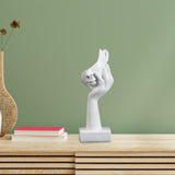 Maxbell Nordic Thinker Statue Half Face Sculpture Abstract Art Figurine for White