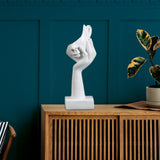 Maxbell Nordic Thinker Statue Half Face Sculpture Abstract Art Figurine for White