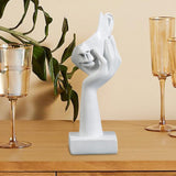 Maxbell Nordic Thinker Statue Half Face Sculpture Abstract Art Figurine for White