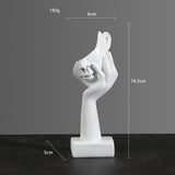 Maxbell Nordic Thinker Statue Half Face Sculpture Abstract Art Figurine for White