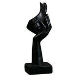 Maxbell Nordic Thinker Statue Half Face Sculpture Abstract Art Figurine for Black
