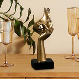 Maxbell Nordic Thinker Statue Half Face Sculpture Abstract Art Figurine for Aureate