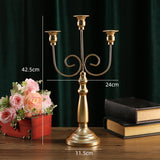 Maxbell Taper Candles Holder Candlestick Romantic for Halloween Tabletop Centerpieces 3 Arms