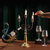 Maxbell Taper Candles Holder Candlestick Romantic for Halloween Tabletop Centerpieces 3 Arms