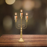 Maxbell Taper Candles Holder Candlestick Romantic for Halloween Tabletop Centerpieces 3 Arms