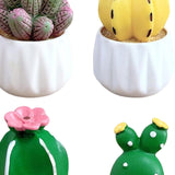 Maxbell Cactus Small Pot Interior Decorations Car Dashboard Figurine for Table