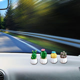 Maxbell Cactus Small Pot Interior Decorations Car Dashboard Figurine for Table