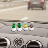 Maxbell Cactus Small Pot Interior Decorations Car Dashboard Figurine for Table