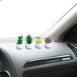 Maxbell Cactus Small Pot Interior Decorations Car Dashboard Figurine for Table