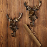 Maxbell Deer Coat Hook Clothes Hanger Wall Mounted Holder Heavy Duty for Entryway Aureate