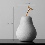 Maxbell Nordic Fruit Statue Ceramic Figurines Art Centerpiece Ornament for Bookshelf 11cmx19.5cm