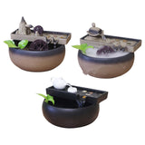 Maxbell Fountain Waterfall Meditation Fish Tank Decoration Desktop for Sculpture 22x17cm