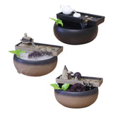 Maxbell Fountain Waterfall Meditation Fish Tank Decoration Desktop for Sculpture 22x17cm