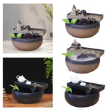 Maxbell Fountain Waterfall Meditation Fish Tank Decoration Desktop for Sculpture 22x17cm