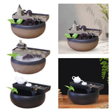 Maxbell Fountain Waterfall Meditation Fish Tank Decoration Desktop for Sculpture 22x17cm