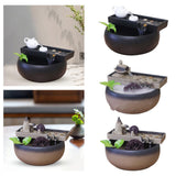 Maxbell Fountain Waterfall Meditation Fish Tank Decoration Desktop for Sculpture 22x17cm