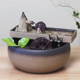 Maxbell Fountain Waterfall Meditation Fish Tank Decoration Desktop for Sculpture 22x17cm