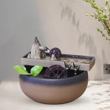 Maxbell Fountain Waterfall Meditation Fish Tank Decoration Desktop for Sculpture 22x17cm