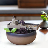 Maxbell Fountain Waterfall Meditation Fish Tank Decoration Desktop for Sculpture 22x17cm