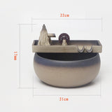 Maxbell Fountain Waterfall Meditation Fish Tank Decoration Desktop for Sculpture 22x17cm